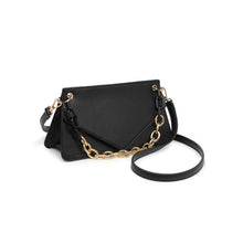 BLACK CROSSBODY W/CHAINLINK HANDLE