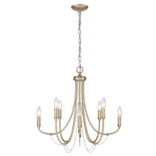 Kamila 8 Light Chandelier in White Gold
