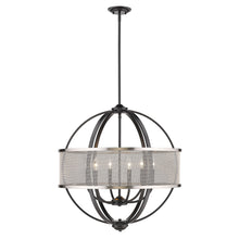 Colson Matte Black Chandelier