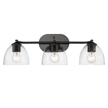 Roxie 3 Light Bath Vanity in Matte Black with Matte Black Accents