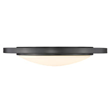 Astra 17" Flush Mount in Matte Black with Opal Glass