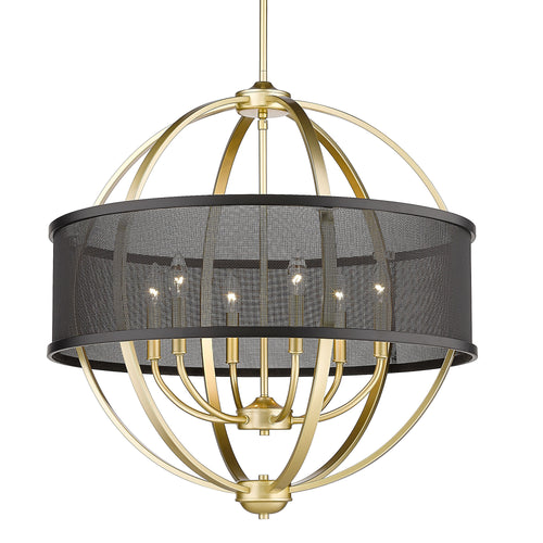 Colson Olympic Gold Matte Black Chandelier