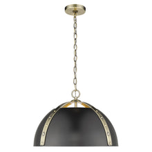 Aldrich AB 3 Light Pendant in Aged Brass