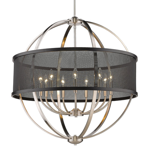 Colson Matte Black Chandelier - Large