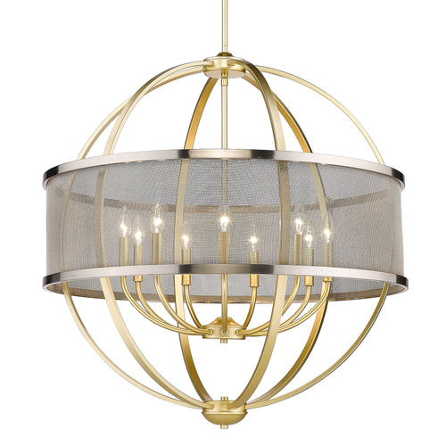 Colson Olympic Gold Pewter Chandelier - Large