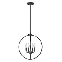 Colson Matte Black Chandelier - Mini
