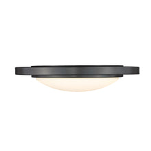 Astra 14" Flush Mount in Matte Black with Opal Glass