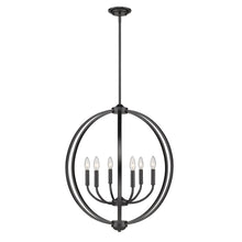 Colson Matte Black Chandelier