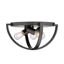 Colson Matte Black Flush Mount - Damp