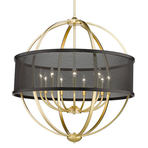 Colson Olympic Gold Matte Black Chandelier - Large
