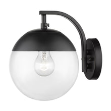 Dixon Sconce in Matte Black with Clear Glass and Matte Black Cap