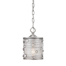 Joia Mini Pendant in Peruvian Silver with Sterling Mist Shade