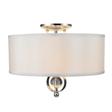 Cerchi Flush Mount in Chrome with Opal Satin Shade