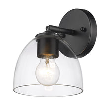 Roxie 1 Light Wall Sconce in Matte Black with Matte Black Accents