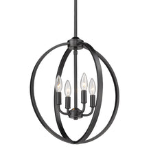 Colson Matte Black Chandelier - Mini