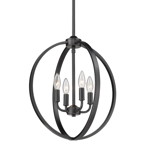 Colson Matte Black Chandelier - Mini