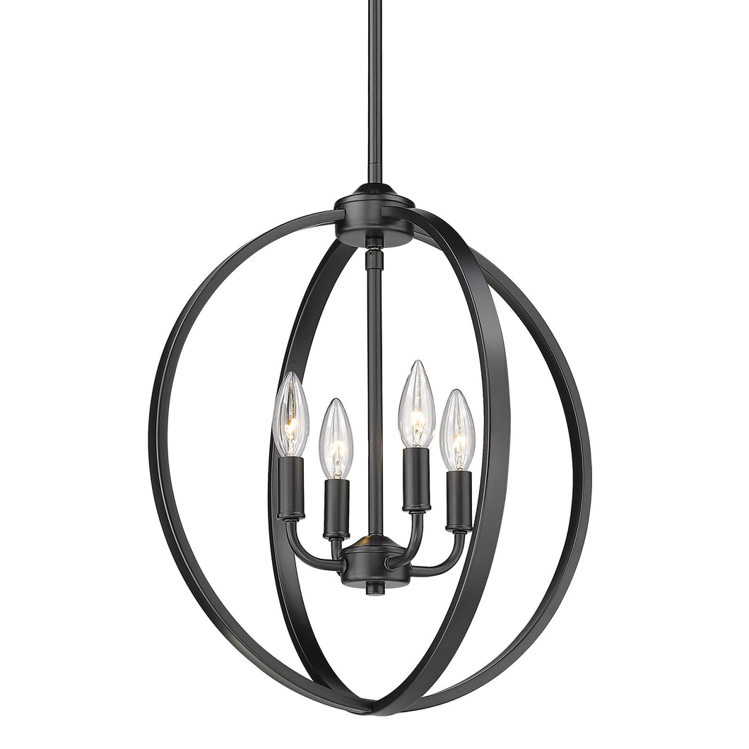 Colson Matte Black Chandelier - Mini