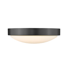 Gabi 10" Flush Mount in Matte Black with Opal Glass