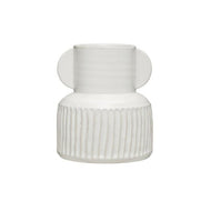 STONEWARE PLEATED VASE