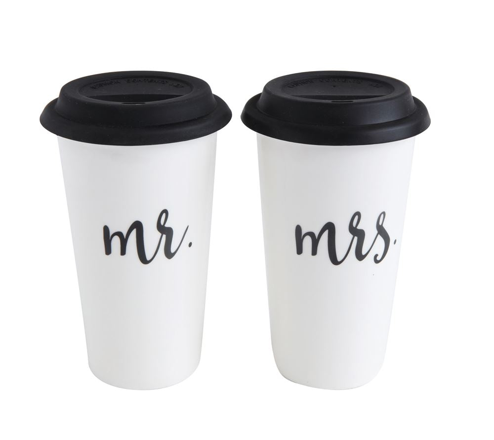 MR & MRS Stoneware Travel Mug, Gifts, Laura of Pembroke