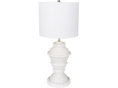 TABLE LAMP- WHITE MARBLE