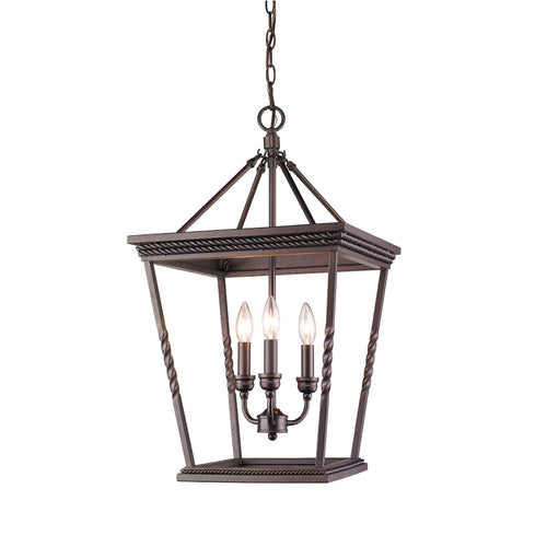 Davenport 3 Light Pendant in Etruscan Bronze, Lighting, Laura of Pembroke