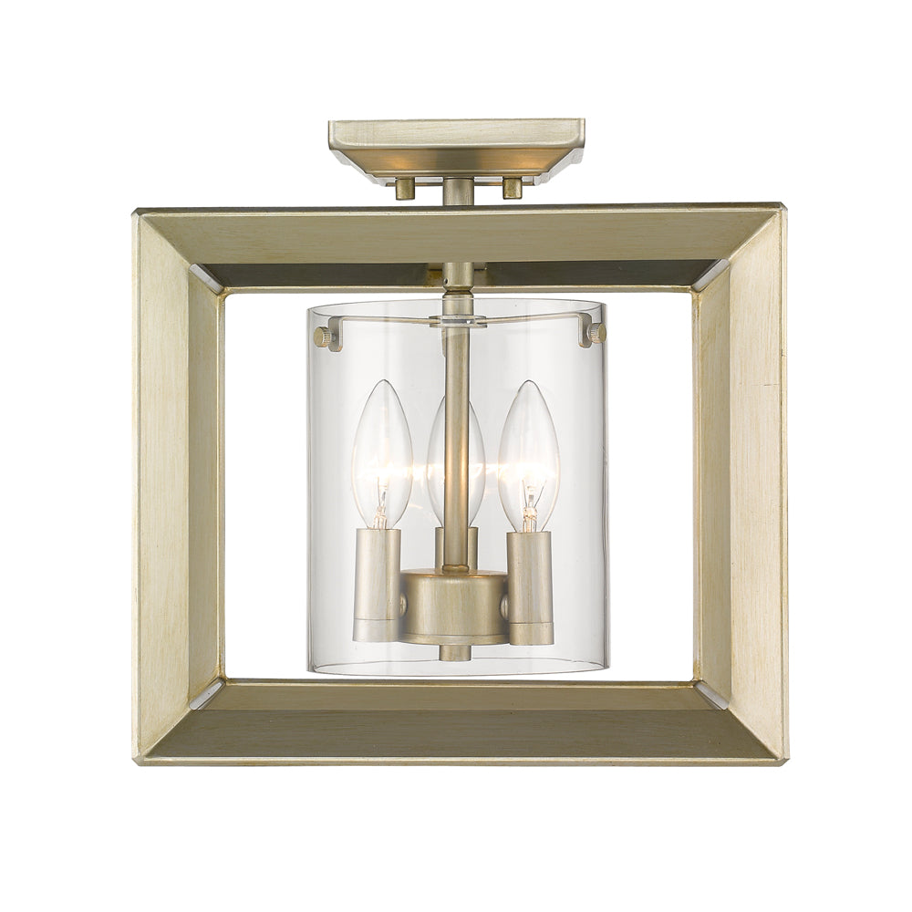 SMYTH SEMI FLUSH CEILING MOUNT WHITE GOLD