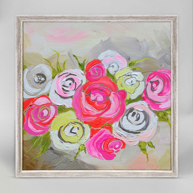 Spring Floral Mini Framed Canvas 6x6, Home Accessories, Laura of Pembroke