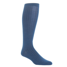 BAY BLUE RIBBED WOOL OTC SOCK