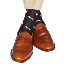 BLACK W/TAN DOG OTC SOCK