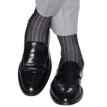 BLACK/ASH VERTICAL STRIPE MC SOCK