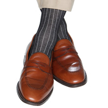 BLACK/ASH VERTICAL STRIPE MC SOCK