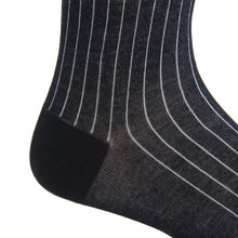 BLACK/ASH VERTICAL STRIPE MC SOCK