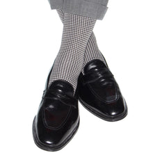 BLACK AND ASH HOUNDSTOOTH OTC SOCK