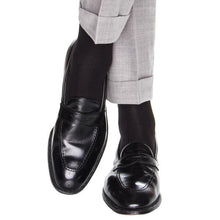 MID CALF BLACK CASHMERE SOCK