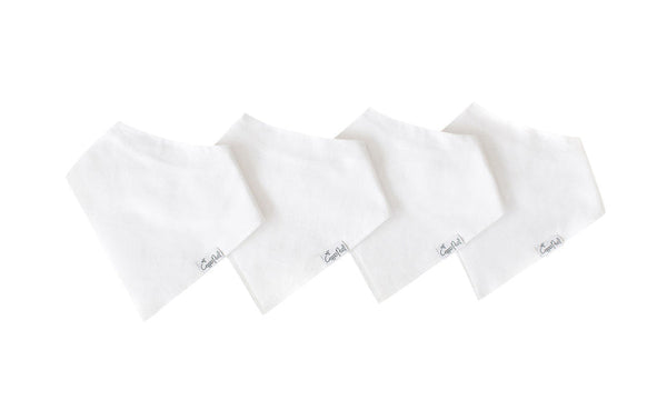 White Basics Bandana Bib Set 4PK