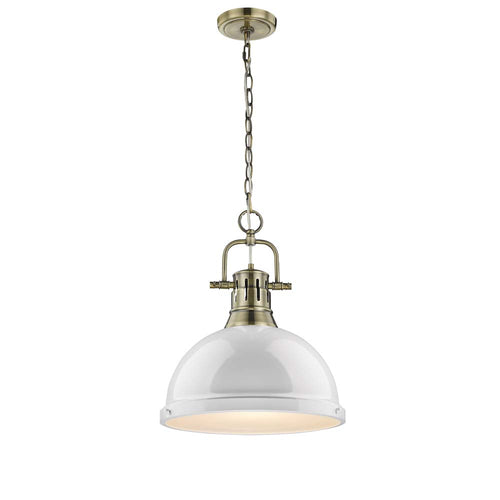 1 Light Pendant with White Shade, Lighting, Laura of Pembroke